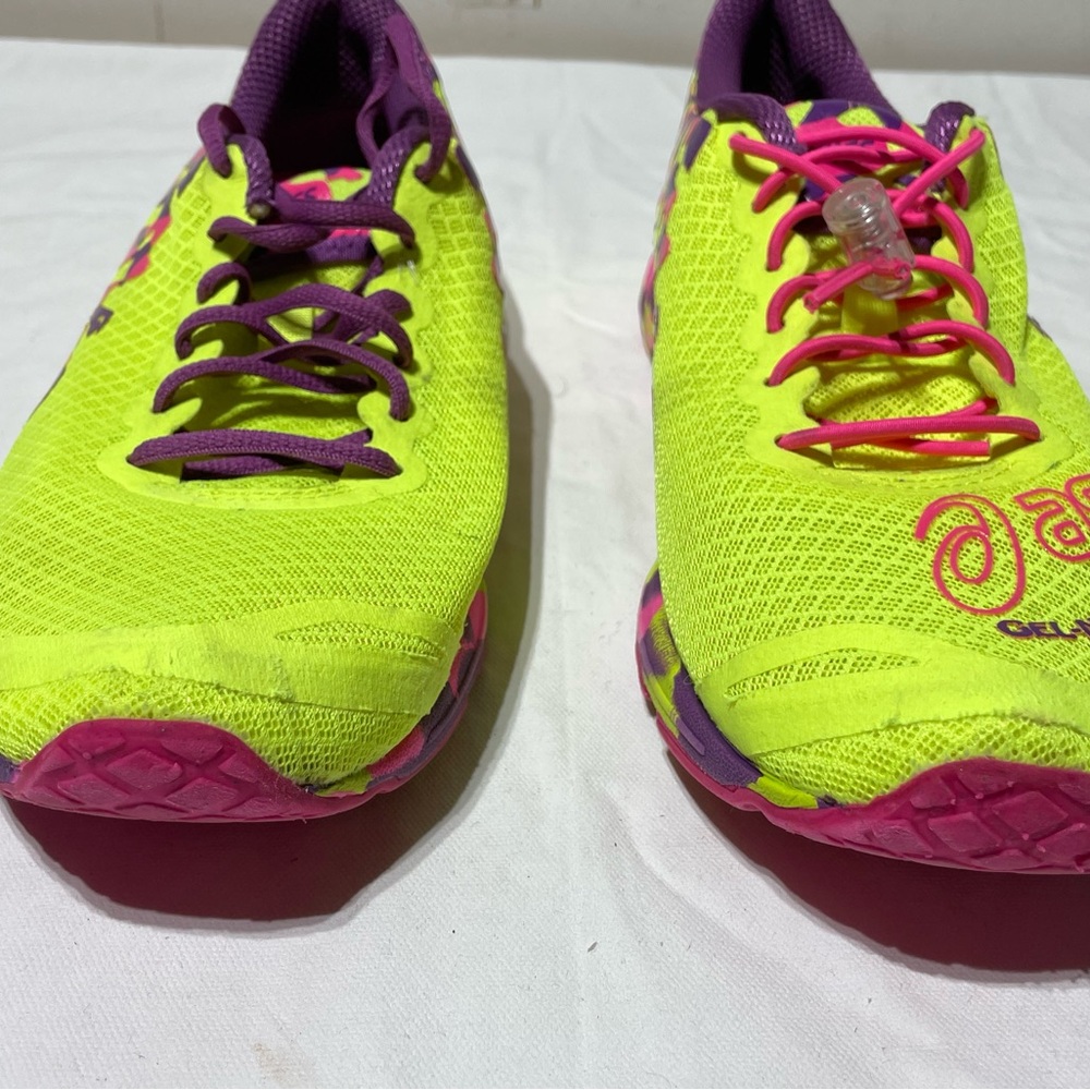 ASICS Gel-Noosa Fast 2 Womens Running Shoes Size 10 Multicolor Yellow Pink - Picture 4 of 12